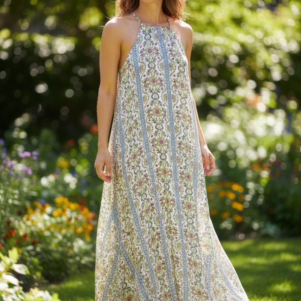 Versona Elegant Floral Maxi Dress